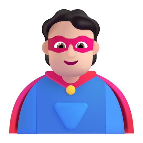 Superhero Light Skin Tone Emoji