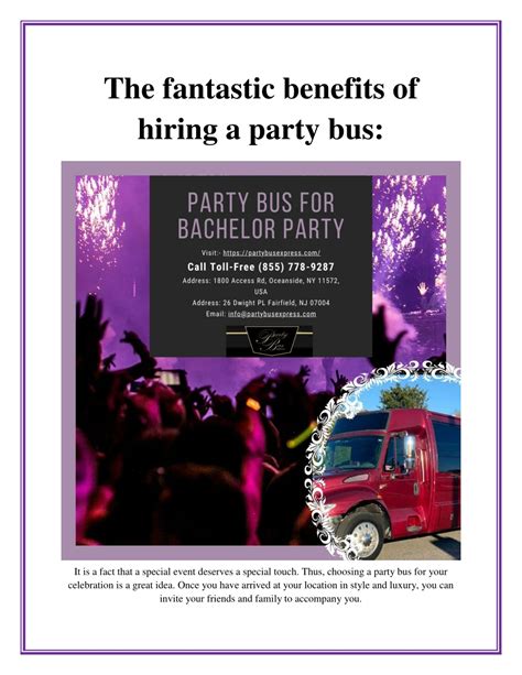 PPT The Fantastic Benefits Of Hiring A Party Bus PowerPoint