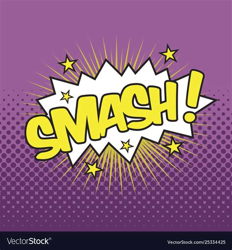 Smash Wording Sound Effect Royalty Free Vector Image