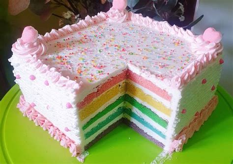 Resep Rainbow Cake Ny Liem Birthday Cake Oleh Enda Novenda Cookpad