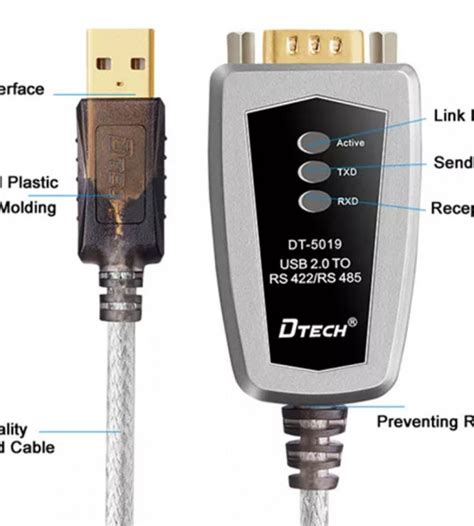 DTECH DT 5019 USB To RS485 422 Industrial Converter Serial Line