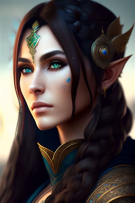 Lexica Close Up Portrait Of A Beautiful Human Elf Crossbreed Detailed