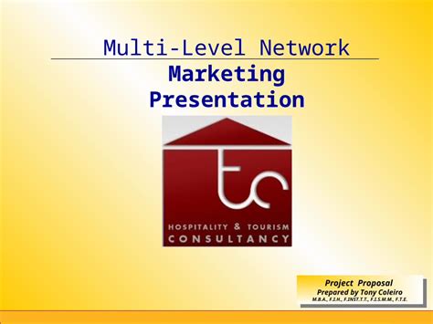 Ppt Multi Level Network Marketing Presentation Project Proposal