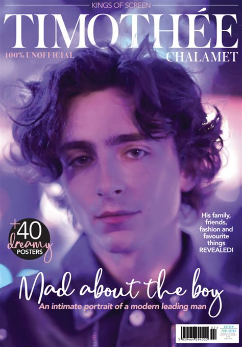 Timothee Chalamet An Intimate Portrait Fan Magazine 2024