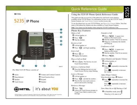 Mitel Ip Phone Quick Reference Guide