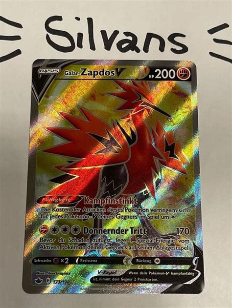 Zapdos V Full Art Schaurige Herrschaft Chilling Reign DE Kaufen Auf