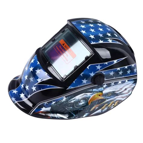 AUTO DARKENING WELDING Helmet Solar Powered Large Viewing Welder Hood