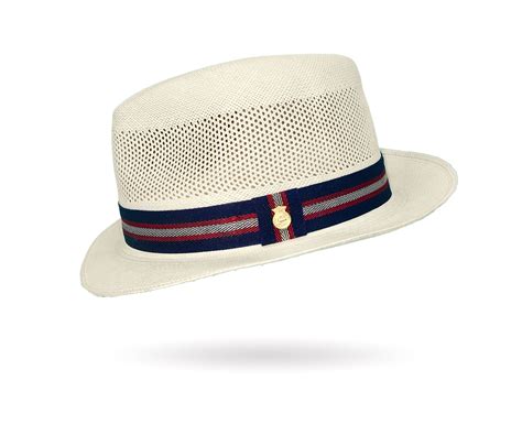 Golf Airway Vented Hat Crown Straw Genuine Panama Hat Classic Trilby