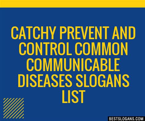 100 Catchy Prevent And Control Common Communicable Diseases Slogans 2024 Generator Phrases