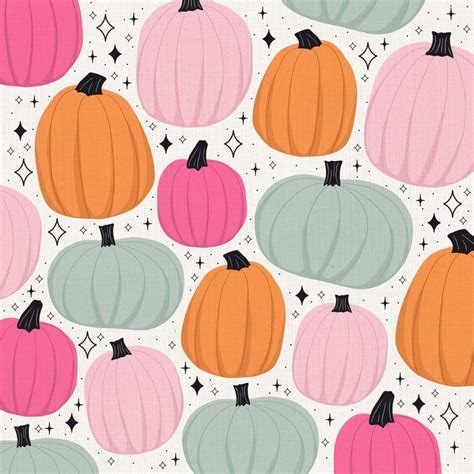 Preppy Colorful Pumpkin Design Art Pattern Halloween Wallpaper Iphone Backgrounds Cute Fall