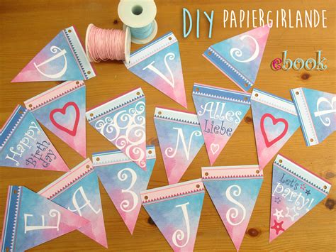 Diy Girlande Wimpelkette Aus Papier Ebook Abc Shop Pepari De