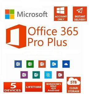 Microsoft Office Pro Plus Account Lifetime Devices Tb Cloud