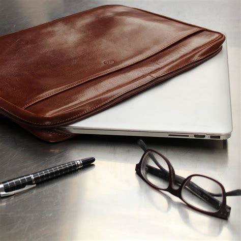 Luxury Italian Leather Laptop Case For Macbook By Maxwell Scott