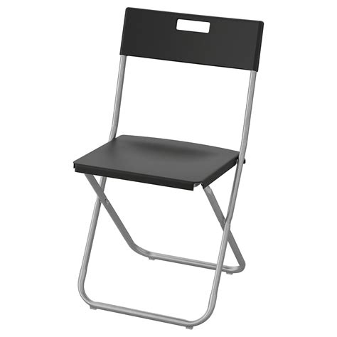 GUNDE folding chair, black - IKEA CA