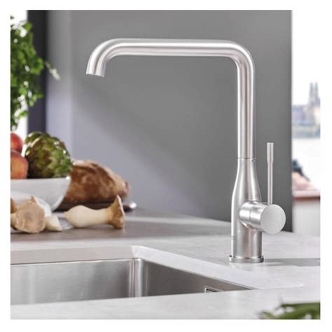 Mitigeur Cuisine Grohe Essence Plus Supersteel ISi Sanitaire