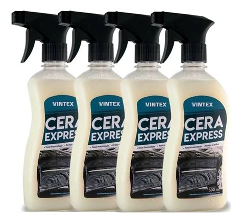 4 Cera Liquida Automotiva Express Brilho Rapido Spray Vonixx