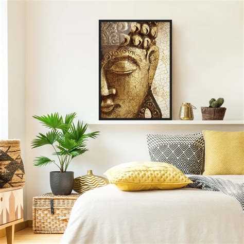 Vintage Buddha Bild Mit Rahmen Im Hochformat Bilderwelten Buddha