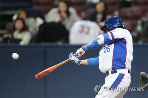 김재환 투런포 쾅김경문호 평가전서 푸에르토리코 제압 한국경제