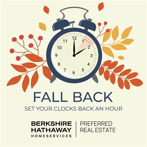 Fall Back - Set Your Clocks Back an Hour