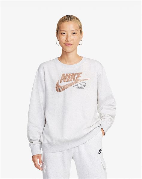 Shop Nike Nsw Club Fleece Glitter Crewneck Sweatshirt Do6202 051 White Snipes Usa