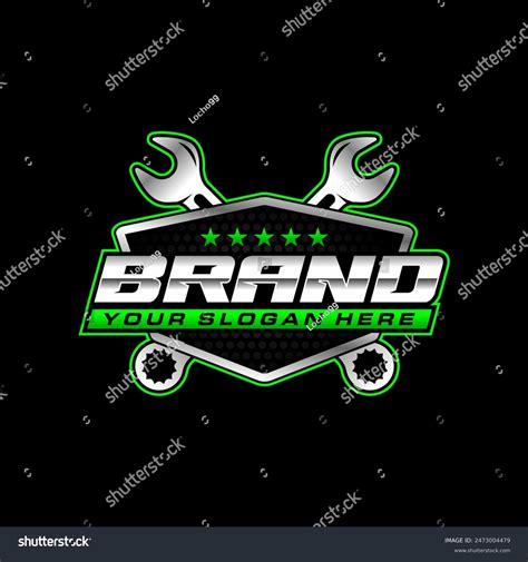 Auto Repair Service Logo Badge Emblem Stock Vector (Royalty Free ...