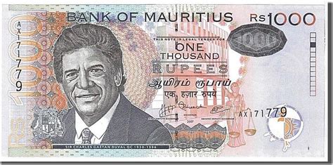 Mauritius Rupees Geldschein Unz Ma Shops