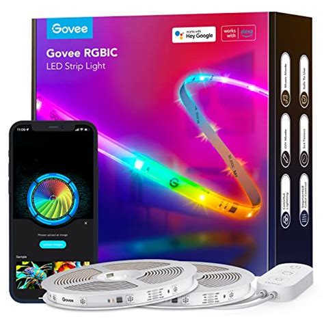 Govee Ft Rgbic Led Strip Lights Bedroom Smart Led Strip Lights