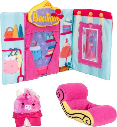 Squishville By Squishmallow Boutique Play Scene 2” Lola Soft Mini Squishmallow 8” Playset 1