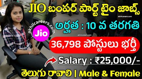 JIO ల భరగ 36 వల జబస వడదల Jio Work from Home Jobs Part