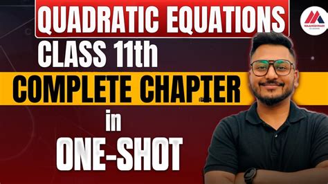 Quadratic Equations In One Shot Isc Class Mathematics Yash