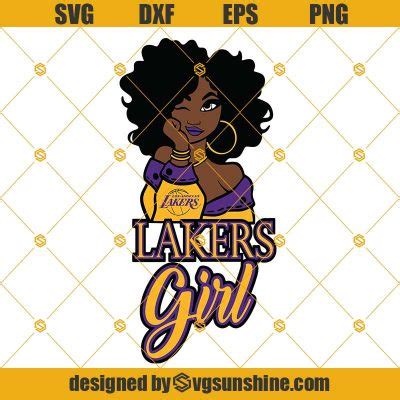 Lakers Girl SVG Los Angeles Lakers SVG DXF EPS PNG Cut Files Clipart