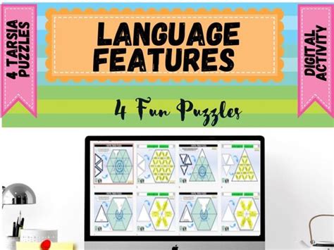 Language Features Digital Puzzles Teaching Resources