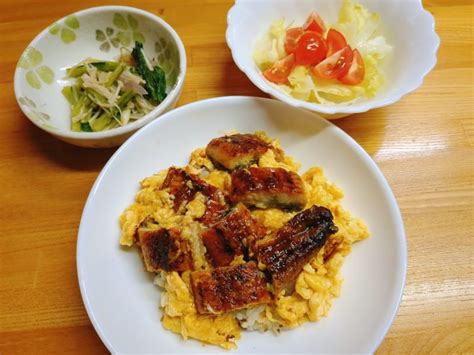 うなぎ卵とじ丼 2023 10 03 シニアのレシピ