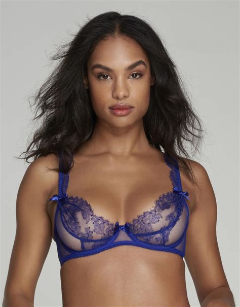 Willa Demi Cup Plunge Underwired Bra In Blue Agent Provocateur Sale