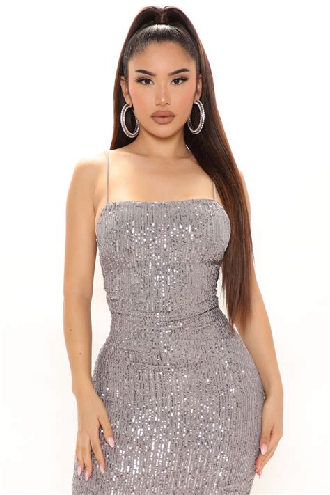 Shine Bright Sequin Mini Dress Silver Fashion Nova Dresses