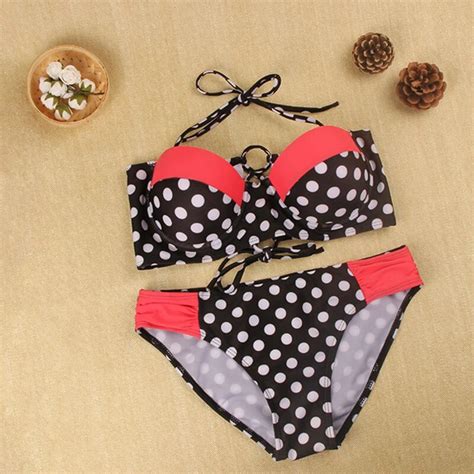 New Dotted Patchwork Sexy Triangle Swimwear Female 2018 Beach Brazilian