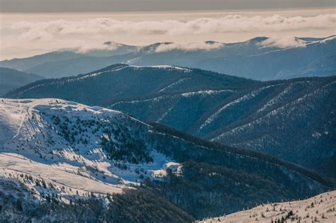 Premium Photo | The carpathian mountains are covered with snow