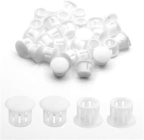 Suiwotin 30pcs 10mm 38 White Hole Plugs Plastic Flush