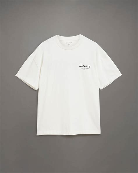 Underground Oversized Crew T Shirt Ashen White Allsaints