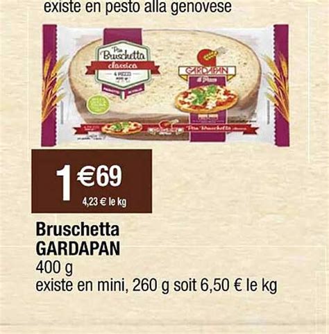 Promo Bruschetta Gardapan Chez Cora ICatalogue Fr