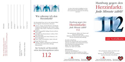 Hamburg Gegen Den Herzinfarkt Flyer Informationen Zu Dem