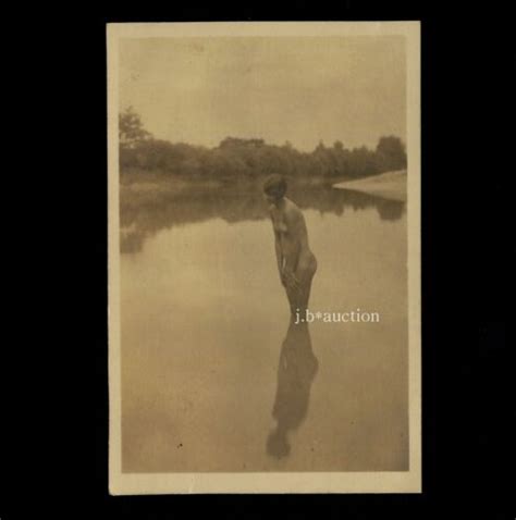 Nudism NUDE WOMAN IN THE RIVER NACKTE FRAU IM FLUSS Vintage 1930s