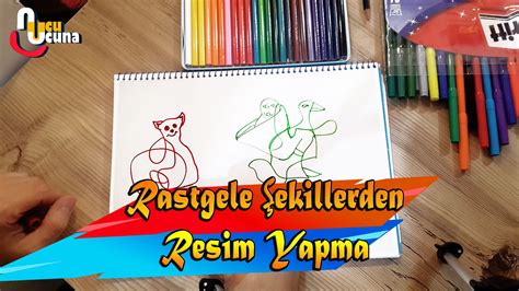 Rastgele Şekillerden Resim Yapma Oyunu ÇOK KOLAY UCU UCUNA merhaba