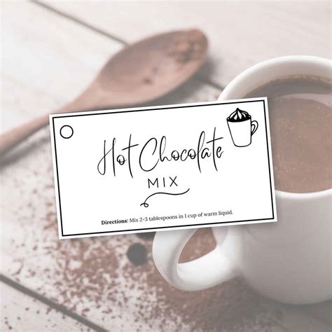 Free Printable Hot Chocolate Labels With DIY Recipe Parks Elevated Design