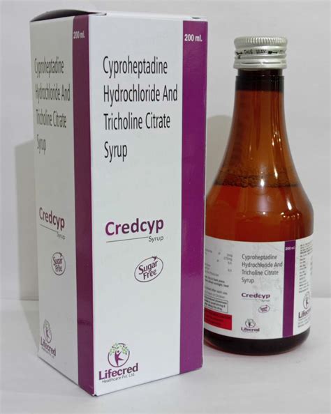 Credcyp Cyproheptadine Hydrochloride And Tricholine Citrate Syrup