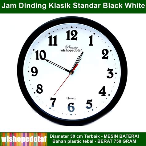 Jam Dinding Besar Black White Nagoya Lazada Indonesia