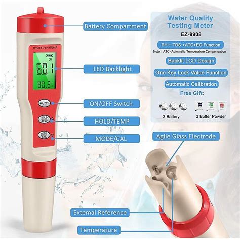 Ph Meter In Digital Ph Meter With Ph Tds Ec Function With Atc For