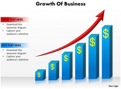 Growth Of Business Graph Rising Upwards Arrows Powerpoint Diagram Templates Graphics 712