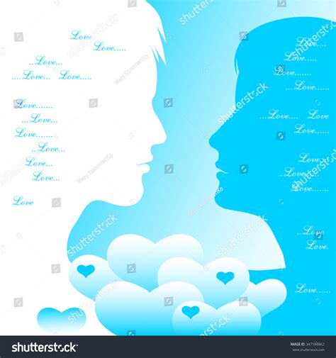 Romantic Couple Silhouette Lovers Woman Man Stock Vector Royalty Free 347188862 Shutterstock