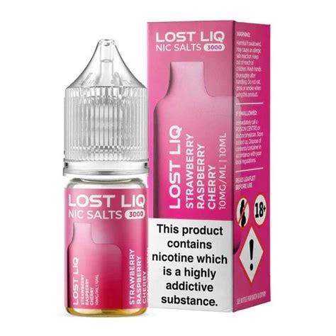 Strawberry Raspberry Cherry 10ml Nic Salt Lost Liq Uk Vape Store E